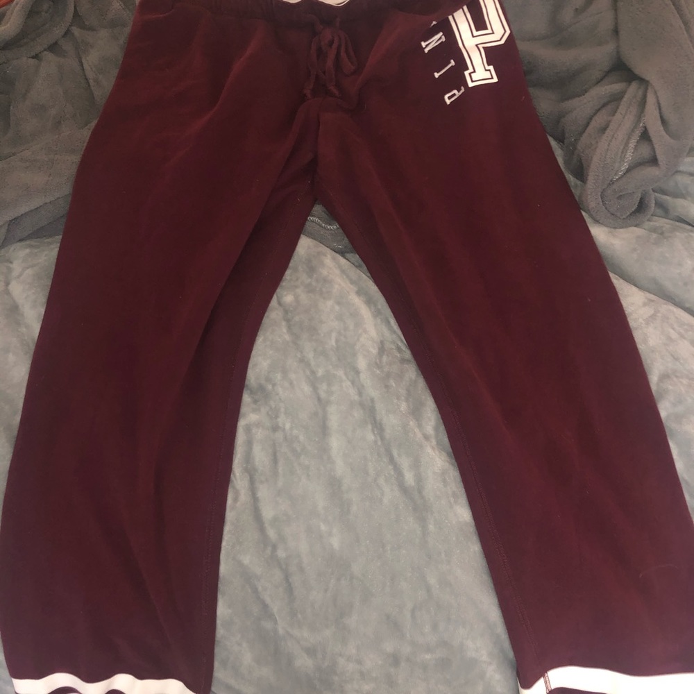 Victoria’s Secret PINK burgundy joggers